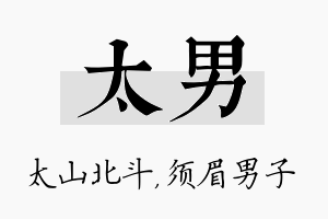 太男名字的寓意及含义