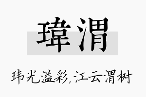 玮渭名字的寓意及含义