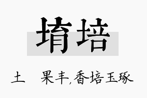 堉培名字的寓意及含义