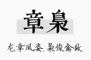 章枭名字的寓意及含义