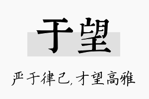 于望名字的寓意及含义