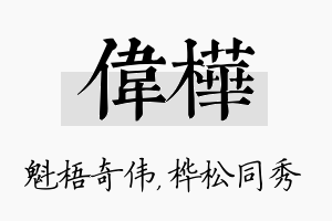 伟桦名字的寓意及含义