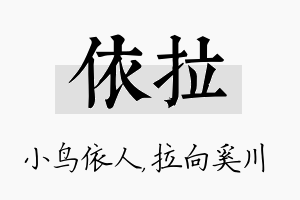 依拉名字的寓意及含义