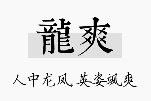 龙爽名字的寓意及含义