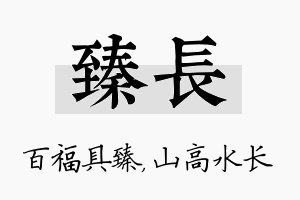 臻长名字的寓意及含义