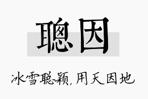 聪因名字的寓意及含义