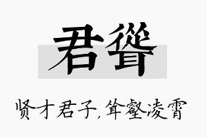 君耸名字的寓意及含义