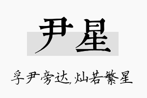 尹星名字的寓意及含义