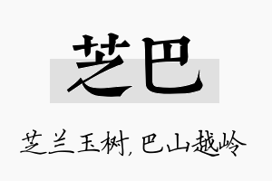 芝巴名字的寓意及含义