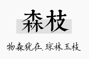 森枝名字的寓意及含义