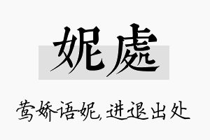 妮处名字的寓意及含义