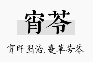 宵苓名字的寓意及含义