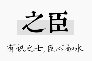 之臣名字的寓意及含义