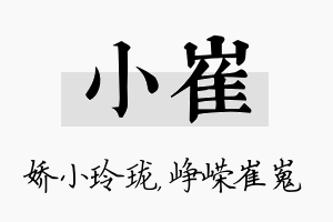 小崔名字的寓意及含义