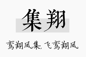 集翔名字的寓意及含义