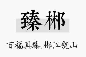 臻郴名字的寓意及含义