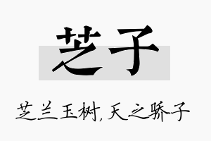 芝子名字的寓意及含义