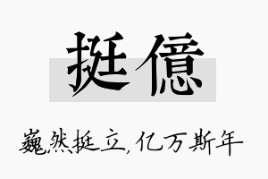 挺亿名字的寓意及含义