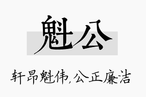 魁公名字的寓意及含义