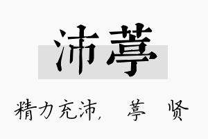 沛葶名字的寓意及含义