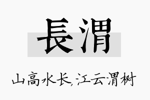 长渭名字的寓意及含义