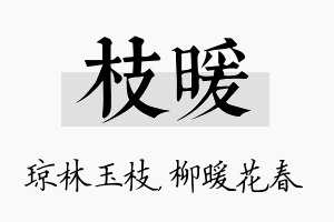 枝暖名字的寓意及含义