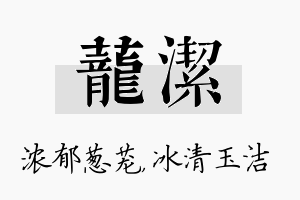 茏洁名字的寓意及含义