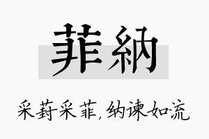 菲纳名字的寓意及含义