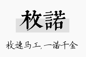 枚诺名字的寓意及含义