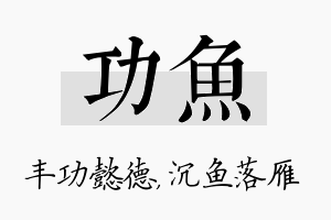 功鱼名字的寓意及含义