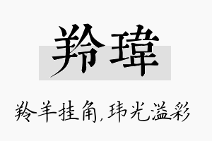 羚玮名字的寓意及含义