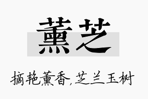 薰芝名字的寓意及含义