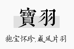 宝羽名字的寓意及含义