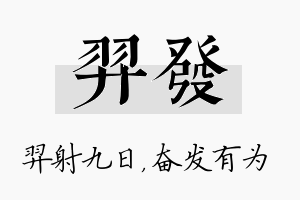 羿发名字的寓意及含义