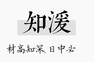 知湲名字的寓意及含义