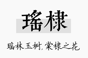 瑶棣名字的寓意及含义