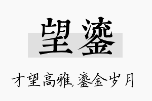 望鎏名字的寓意及含义