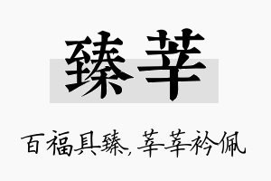 臻莘名字的寓意及含义