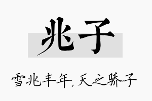 兆子名字的寓意及含义