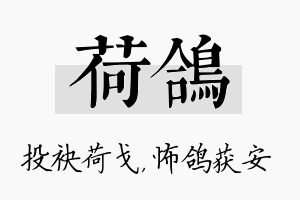 荷鸽名字的寓意及含义