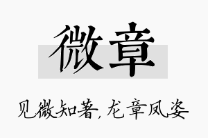 微章名字的寓意及含义