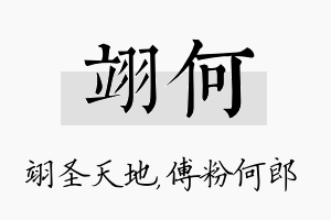 翊何名字的寓意及含义