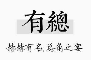 有总名字的寓意及含义