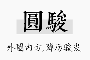 圆骏名字的寓意及含义