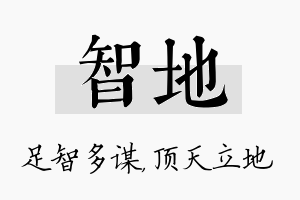 智地名字的寓意及含义