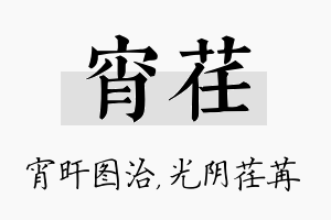 宵荏名字的寓意及含义