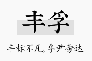 丰孚名字的寓意及含义