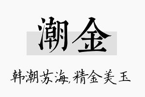 潮金名字的寓意及含义