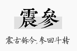 震参名字的寓意及含义