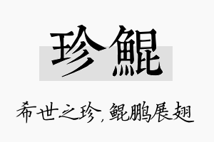 珍鲲名字的寓意及含义